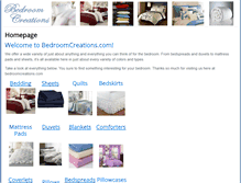Tablet Screenshot of bedroomcreations.com